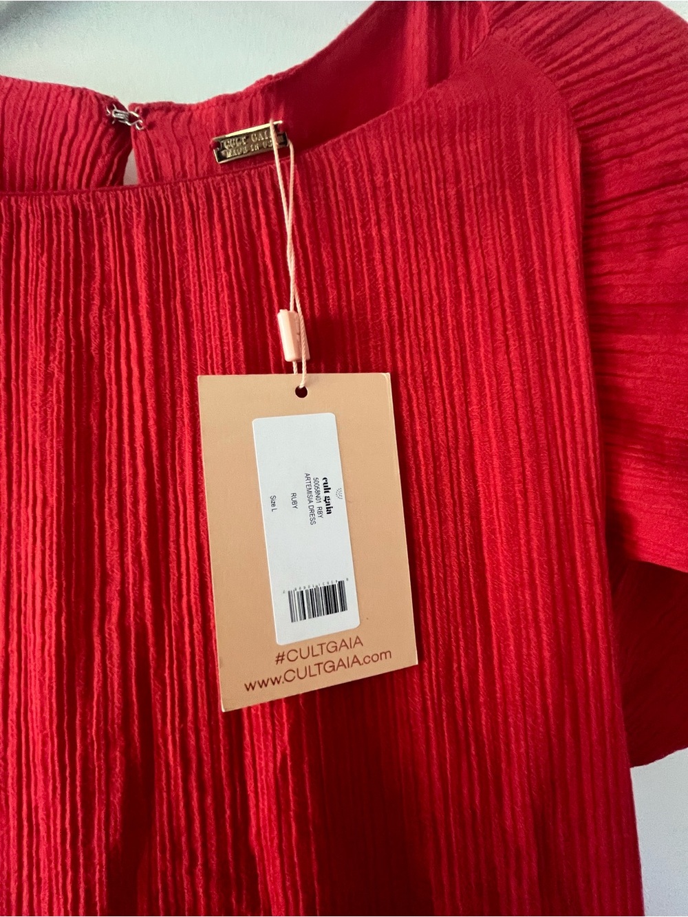 Cult Gaia Artemisia Ruby Red Cape Dress, large, new with tags! - Picture 11 of 11